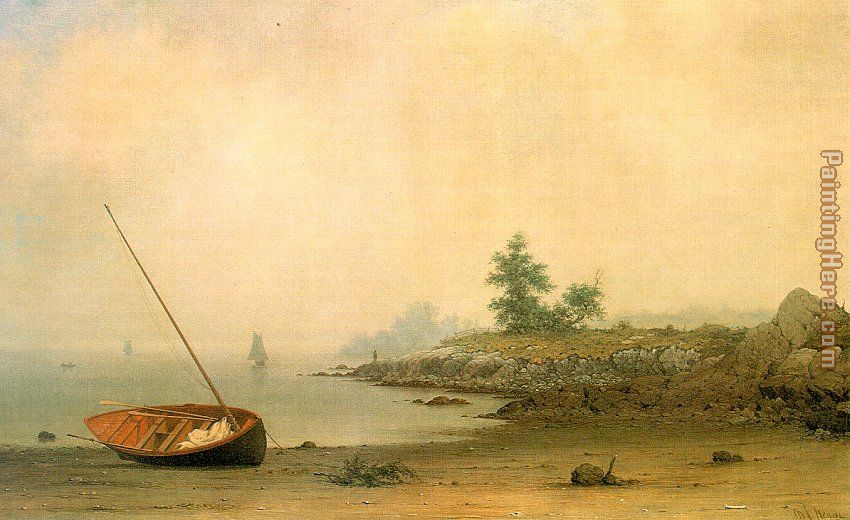 The Stranded Boat painting - Martin Johnson Heade The Stranded Boat art painting